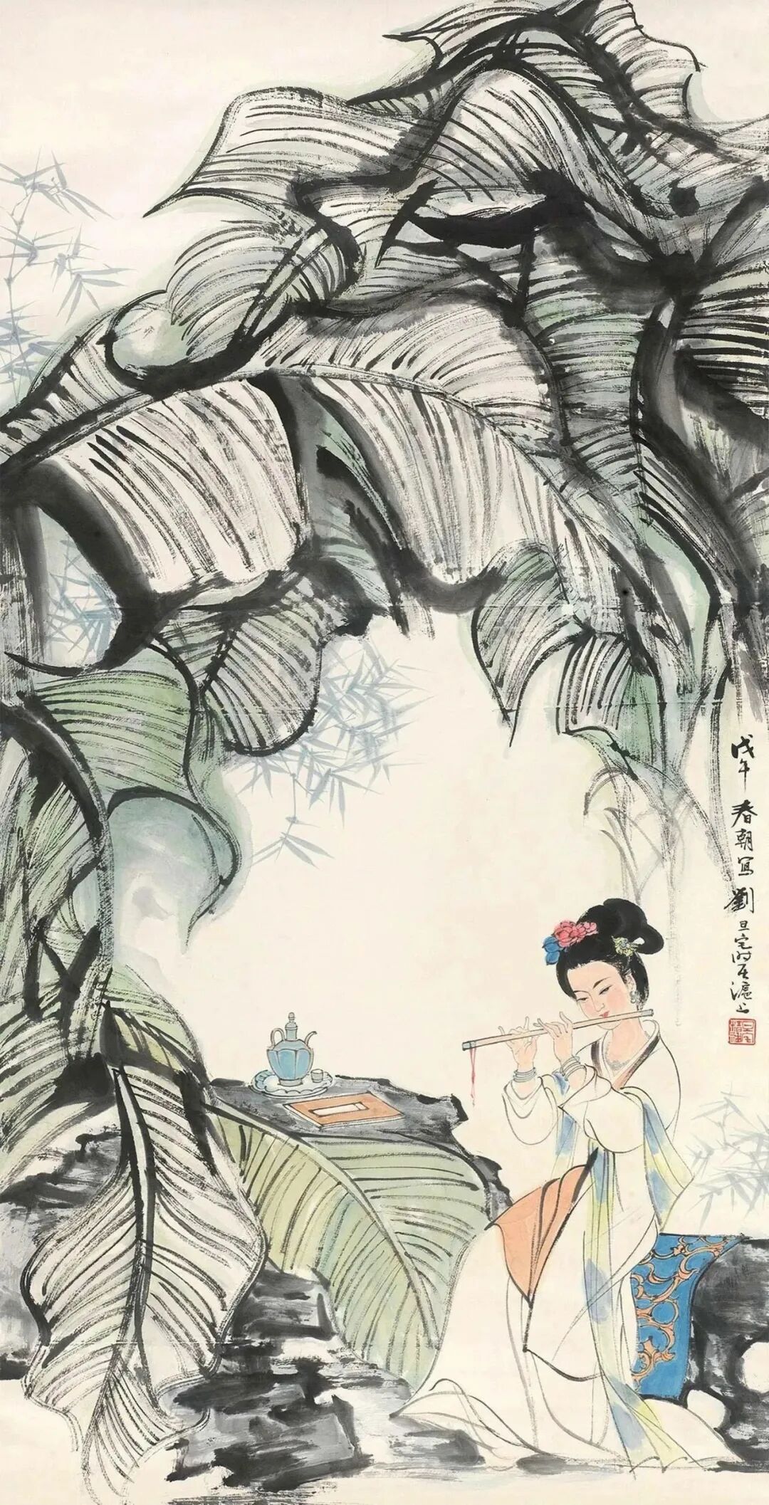 刘旦宅 修竹美人图（3）