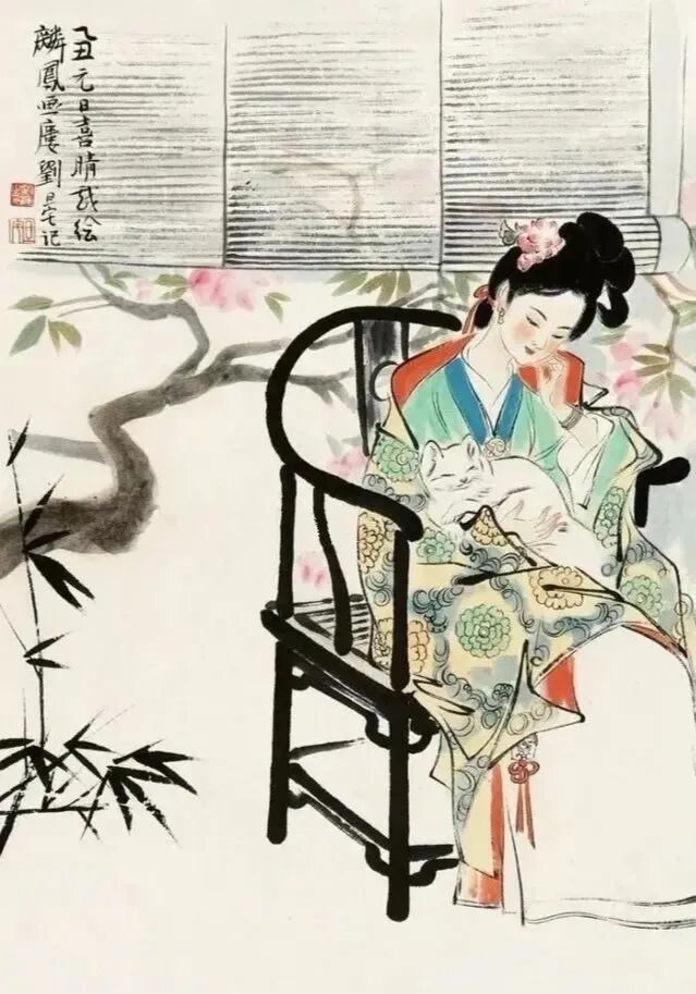 刘旦宅 修竹美人图（2）