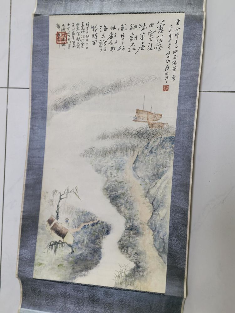 张大千仿石涛《溪谷闲居》｜1939 年山水珍作收藏